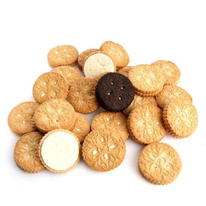 Round Biscuits with Chocolate